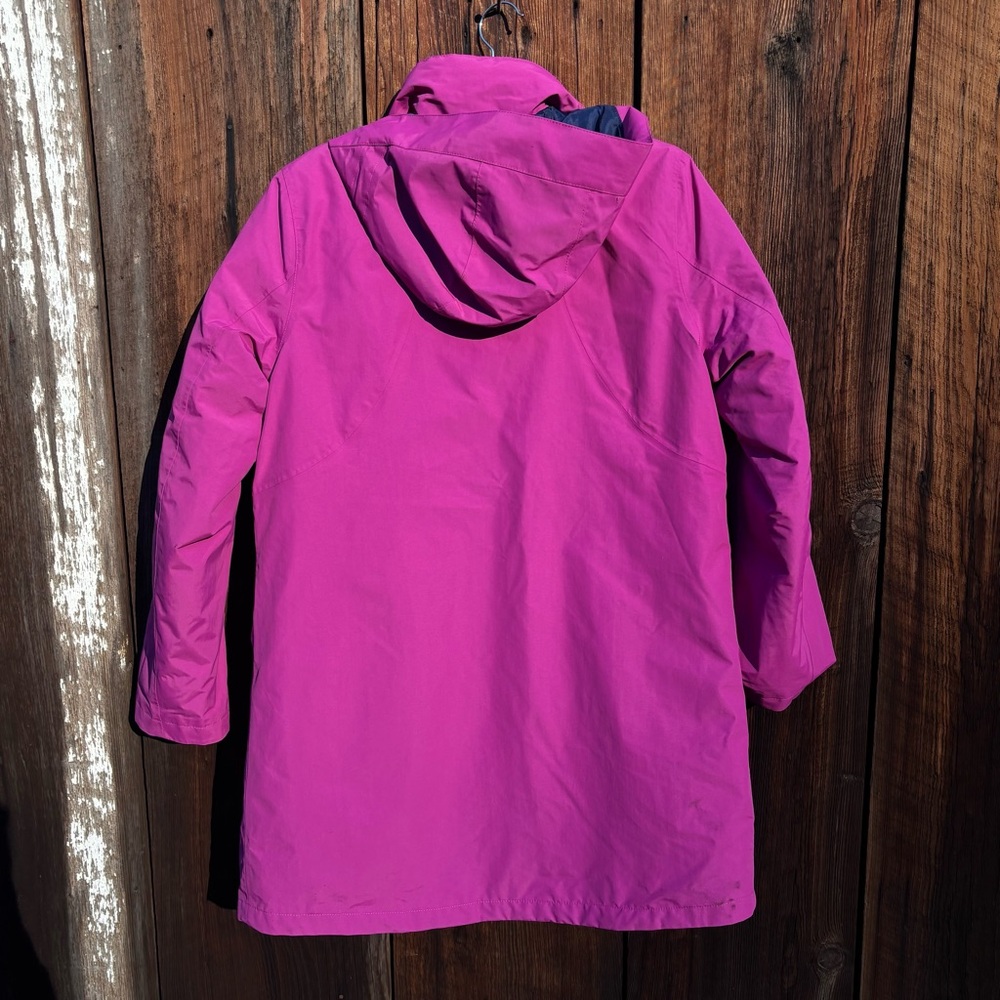 Lands' End 3 in 1 Coat w/quilted removable inner coat. Wind-waterproof size 8 - Picture 3 of 11